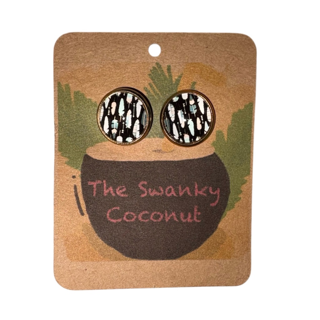 Swanky Coconut Feather Earrings
